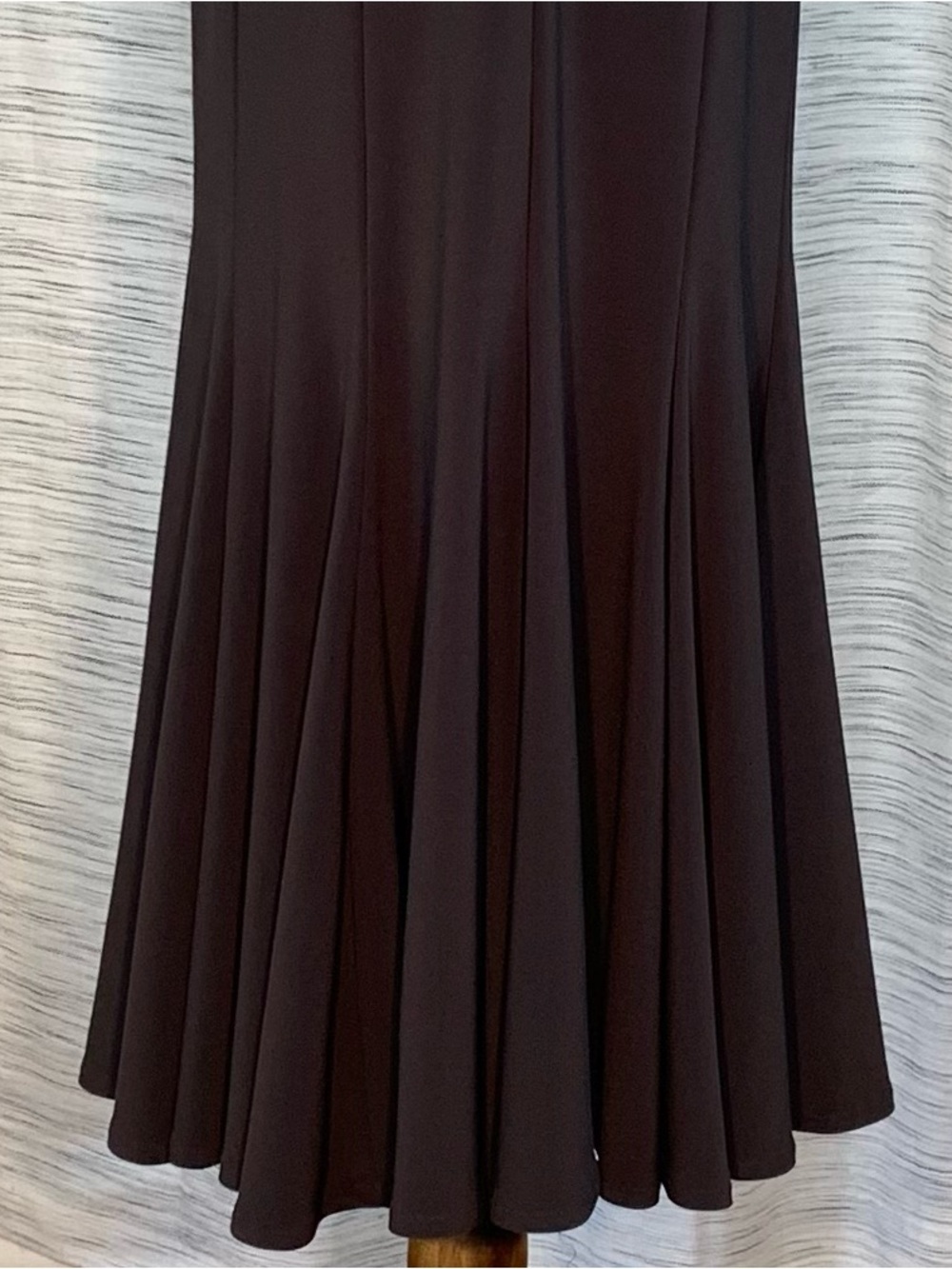 Joseph Ribkoff Dark Brown Maxi Skirt with Flared Hem - Picture 7 of 16